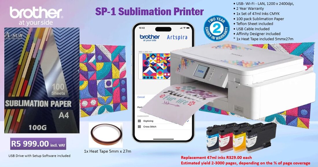 Brother SP1 Sublimation Printer Aprikl Promo