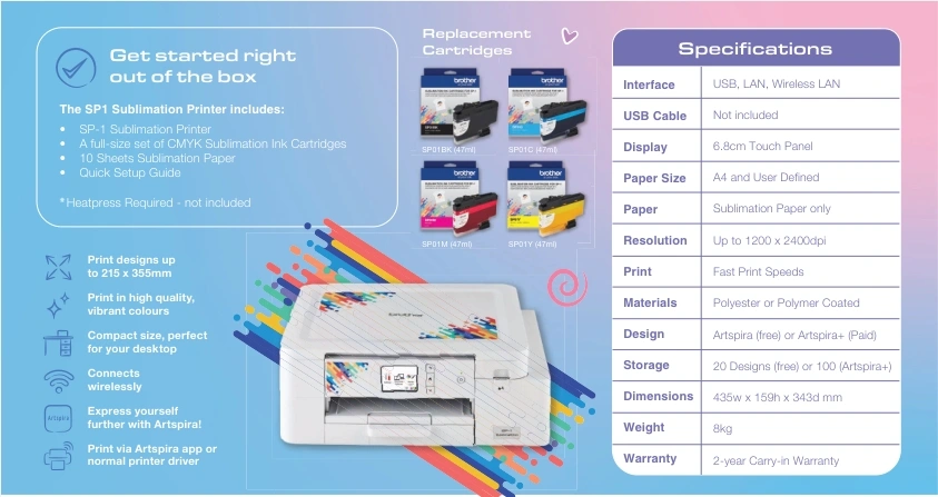 Brother SP1, Sublimation Printer